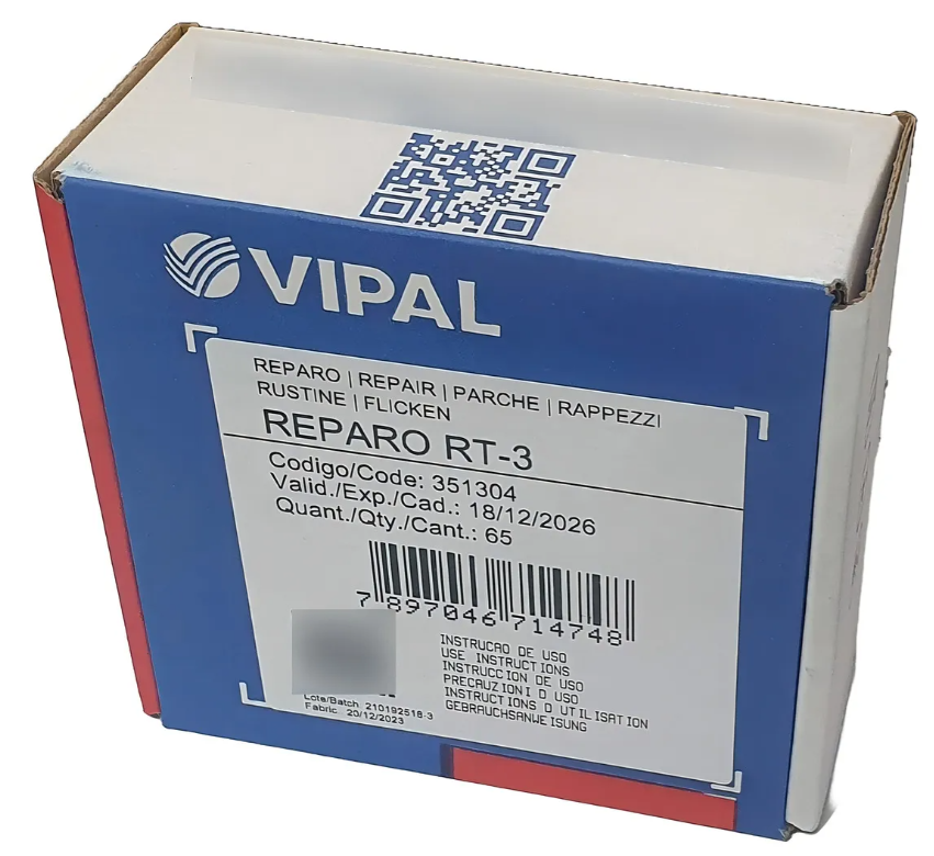 Remendo A Frio R-03 60mm - Caixa Com 65 Peças - Vipal